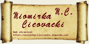 Miomirka Čičovački vizit kartica